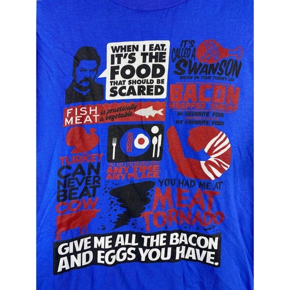 Ron Swanson T Shirt Mens Large Ripple Junction Parks & Rec Character Phrases - Picture 2 of 4